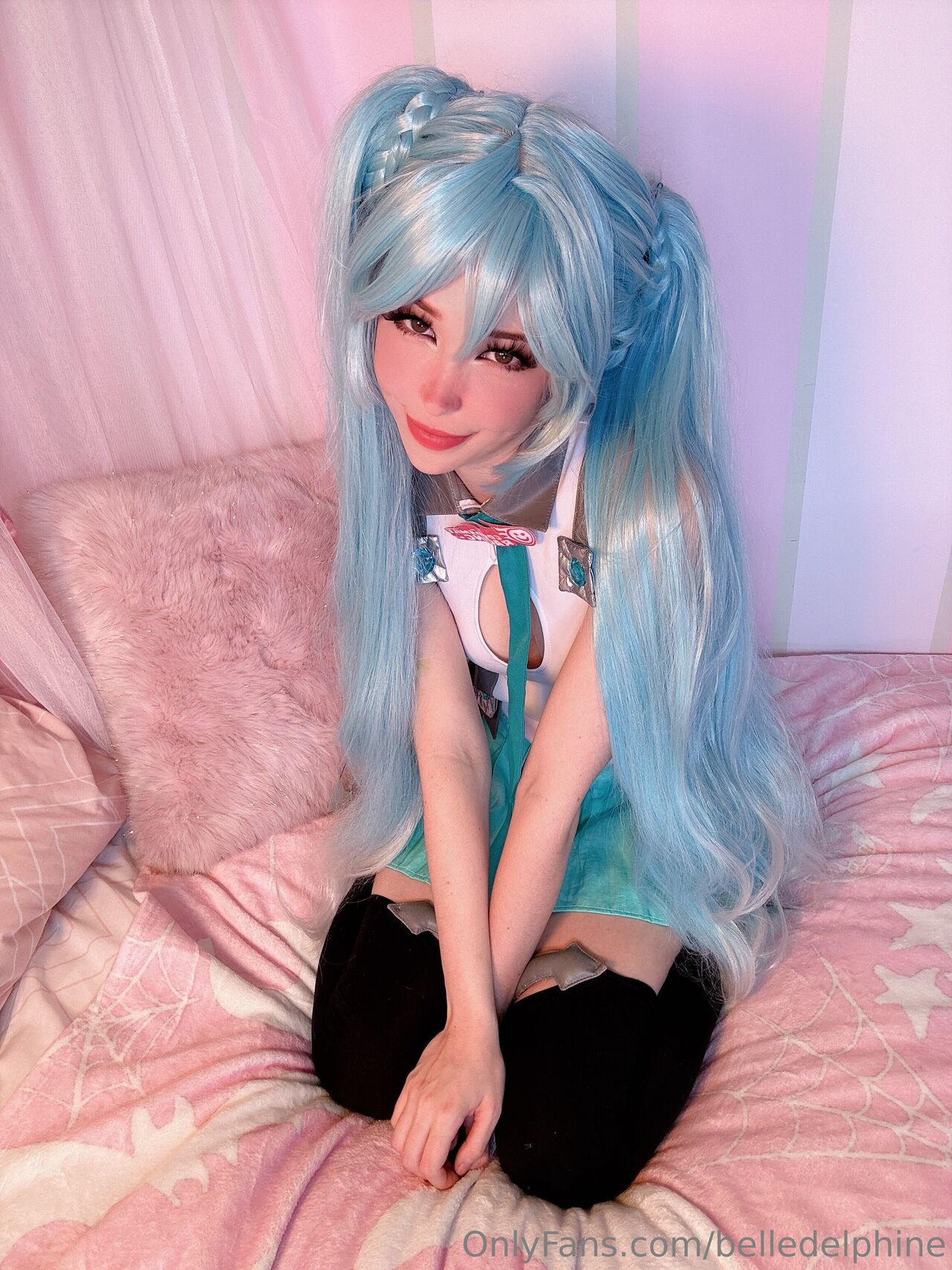 Belle Delphine —————– Hatsune Miku